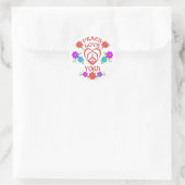 Peace Liebe Yoga Runder Aufkleber (Tasche)