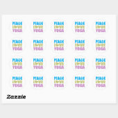 Peace Liebe Yoga Runder Aufkleber (Blatt)