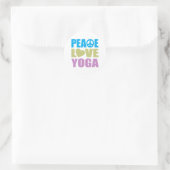 Peace Liebe Yoga Runder Aufkleber (Tasche)