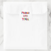 Peace Liebe Yoga Runder Aufkleber (Tasche)