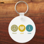 Peace Liebe Yoga Schlüsselanhänger (Vorderseite)