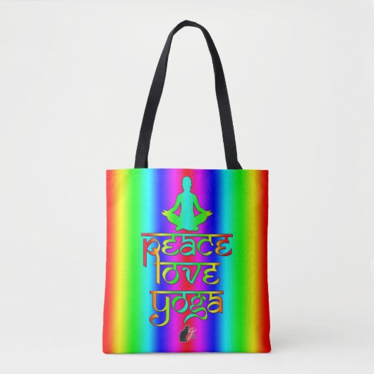 Peace Liebe Yoga Tote Bag Tasche (Vorderseite)