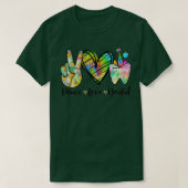 Peace Liebe Zahnliche Gefärbte Krawatte Herz des N T-Shirt (Design vorne)