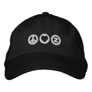 Peace Liebe Zazzle Bestickte Kappe