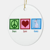 Peace Liebe Ziegen Niedliche Farm Weihnachten Keramikornament (Links)