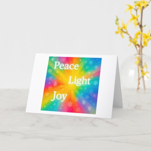 Peace Light Joy Karte (Gelbe Blume)
