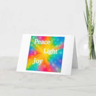 Peace Light Joy Karte