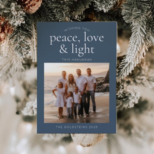 Peace, Light & Love Hanukkah Holiday Card Einladung