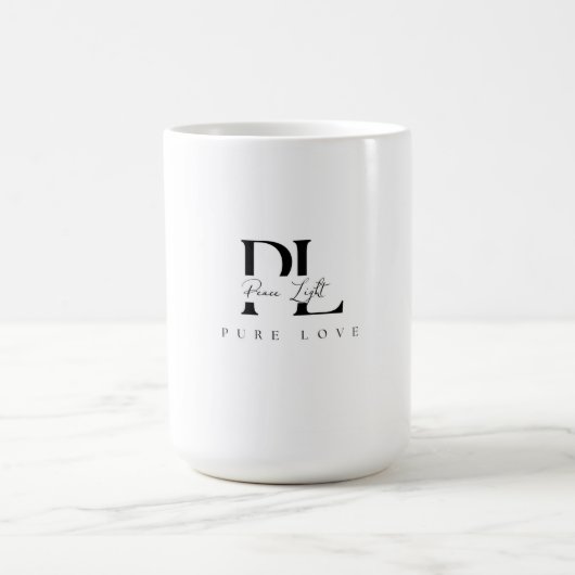 „Peace Light – Pure Love“-Logo Kaffeetasse (Mittel)