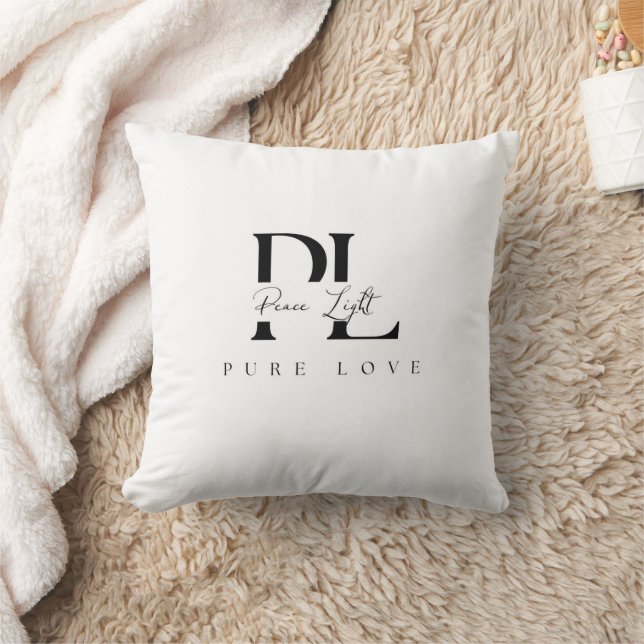 „Peace Light – Pure Love“-Logo Kissen (Decke)