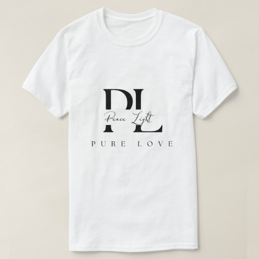 „Peace Light – Pure Love“-Logo T-Shirt (Design vorne)
