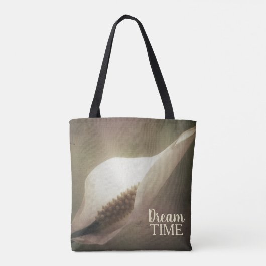 Peace Lily Blume Dream Time Phrase Tasche (Rückseite)