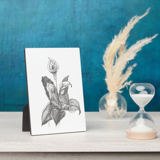 Peace Lily Fine Art Zeichnend Fotoplatte (Seite)