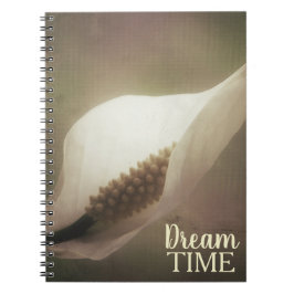 Peace Lily Floral Dream Time Phrase Notizblock