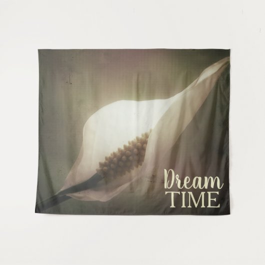 Peace Lily Floral Dream Time Wandteppich (Vorderseite (Horizontal))