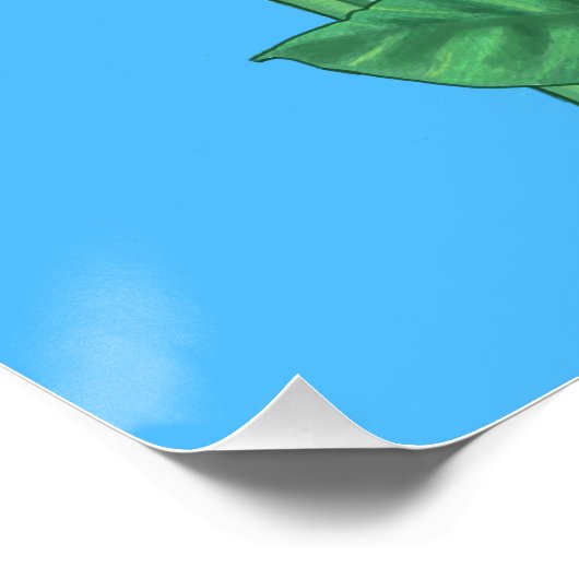 Peace Lily Illustration Poster (Ecke)