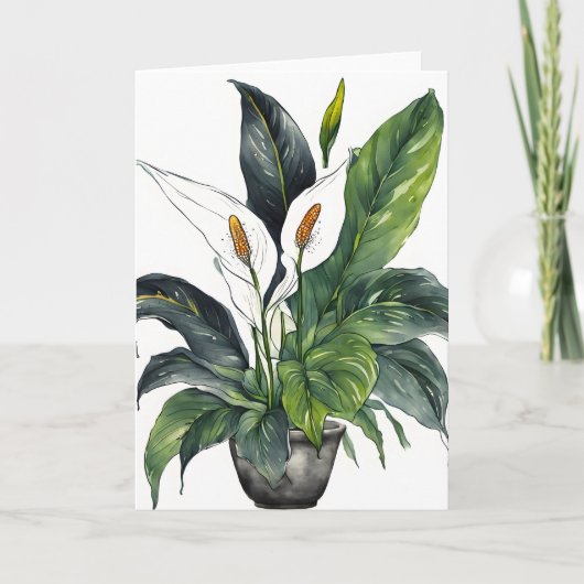 Peace Lily - Watercolor flowers Karte (Vorderseite)