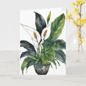Peace Lily - Watercolor flowers Karte (Gelbe Blume)