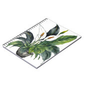 Peace Lily - Watercolor flowers Notizblock (Linke Seite)