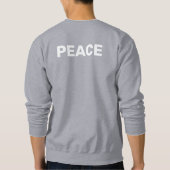 PEACE-Logo grau Sweatshirt (Rückseite)