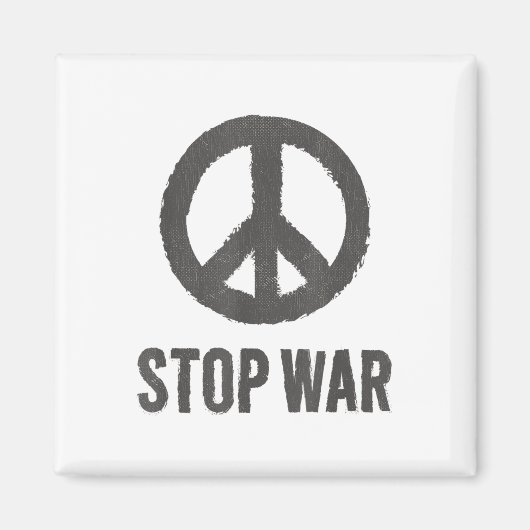 Peace Logo Hippie-Symbol Stopp War Protest Frieden Magnet (Vorne)