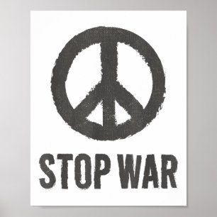 Peace Logo Hippie-Symbol Stopp War Protest Frieden Poster