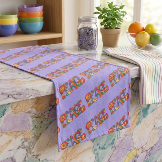 Peace Long Table Runner Großer Tischläufer