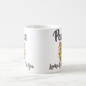 Peace Looks Good on You – Positive Vibes Graphic Kaffeetasse (Mittel)