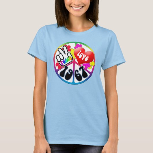 Peace Love 1967 T-Shirt (Vorderseite)