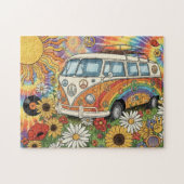 Peace & Love 70er Retro Van-Puzzle Puzzle (Horizontal)