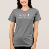 Peace, Love and Cats Doodles Tri-Blend Shirt (Vorderseite)