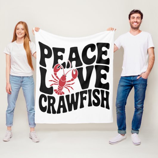 Peace Love and Crawfish Cajun Fleecedecke (Beispiel)