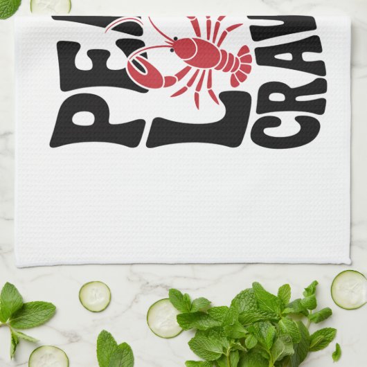 Peace Love and Crawfish Cajun  Geschirrtuch (Gefaltet)