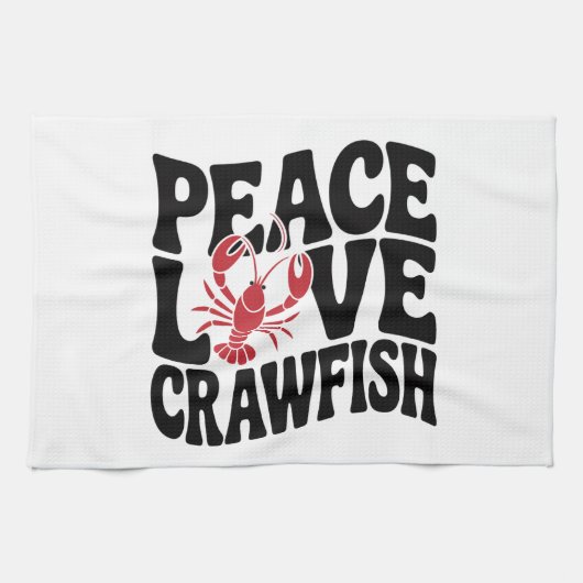 Peace Love and Crawfish Cajun  Geschirrtuch (Horizontal)