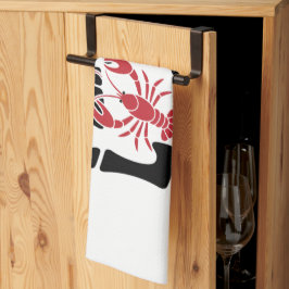 Peace Love and Crawfish Cajun Geschirrtuch