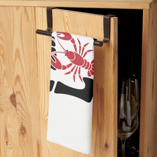 Peace Love and Crawfish Cajun  Geschirrtuch (Drittel gefaltet)