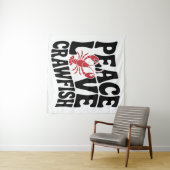 Peace Love and Crawfish Cajun  Wandteppich (Beispiel (Horizontal))