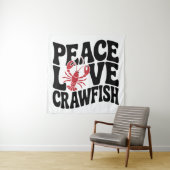 Peace Love and Crawfish Cajun  Wandteppich (Beispiel)