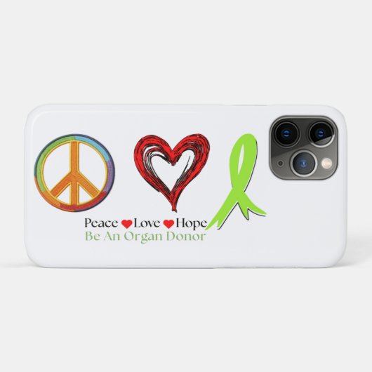 Peace Love and Hope Case-Mate iPhone Hülle (Rückseite (Horizontal))
