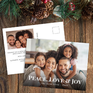 Peace, Love And Joy Familienfoto Weihnachten