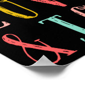 Peace Love And Joy Whimsical Holiday Toddler Poster (Ecke)