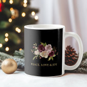 Peace Love and Joy Winter Bouquet Holiday Kaffeetasse