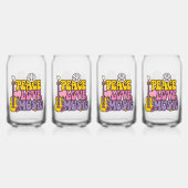 Peace, Love, And Music Glasses Dosenglas (Vorderseite)