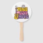 Peace, Love, And Music Hand Fans Fächer (Rückseite)