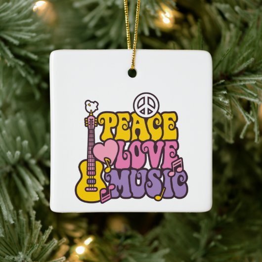 Peace, Love, And Music Ornament (Baum)