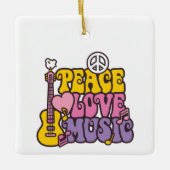 Peace, Love, And Music Ornament (Vorderseite)
