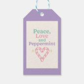 Peace, Love and Peppermint Geschenkanhänger (Vorderseite)