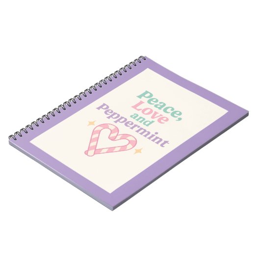 Peace, Love and Peppermint Notizblock (Linke Seite)