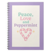 Peace, Love and Peppermint Notizblock (Vorderseite)
