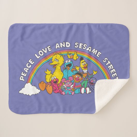 Peace, Love and Sesame Street Sherpadecke (Vorderseite (Horizontal))